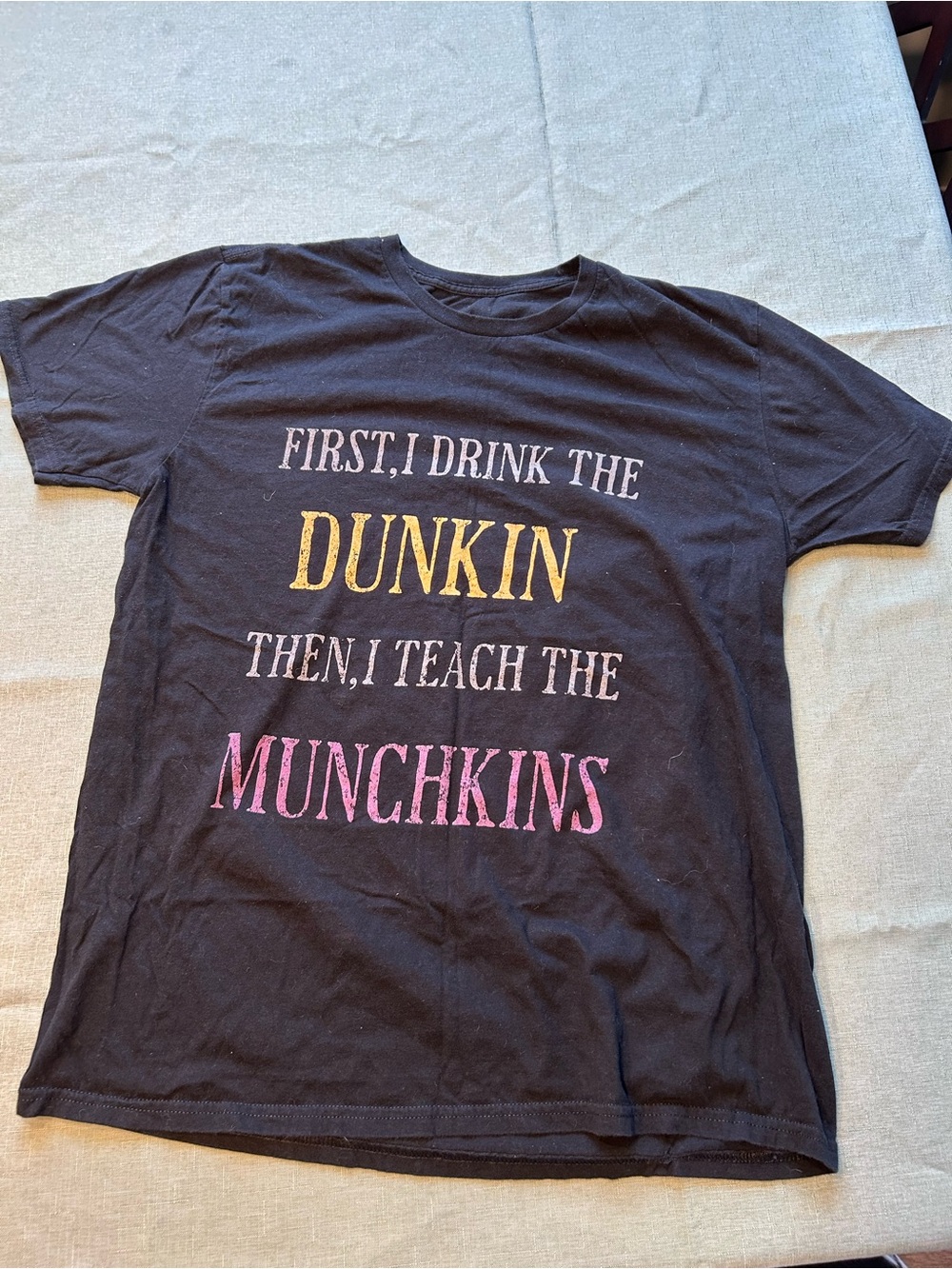 Women’s Black Graphic Tee - Dunkin Munchkins